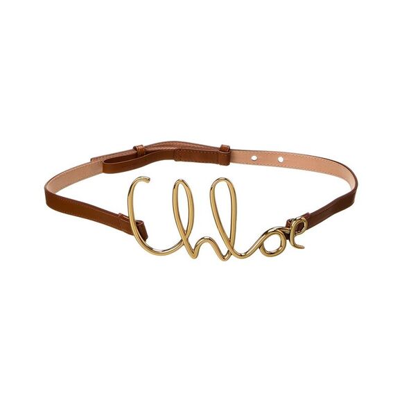 Chloé Iconic Small Leather Belt, Brown